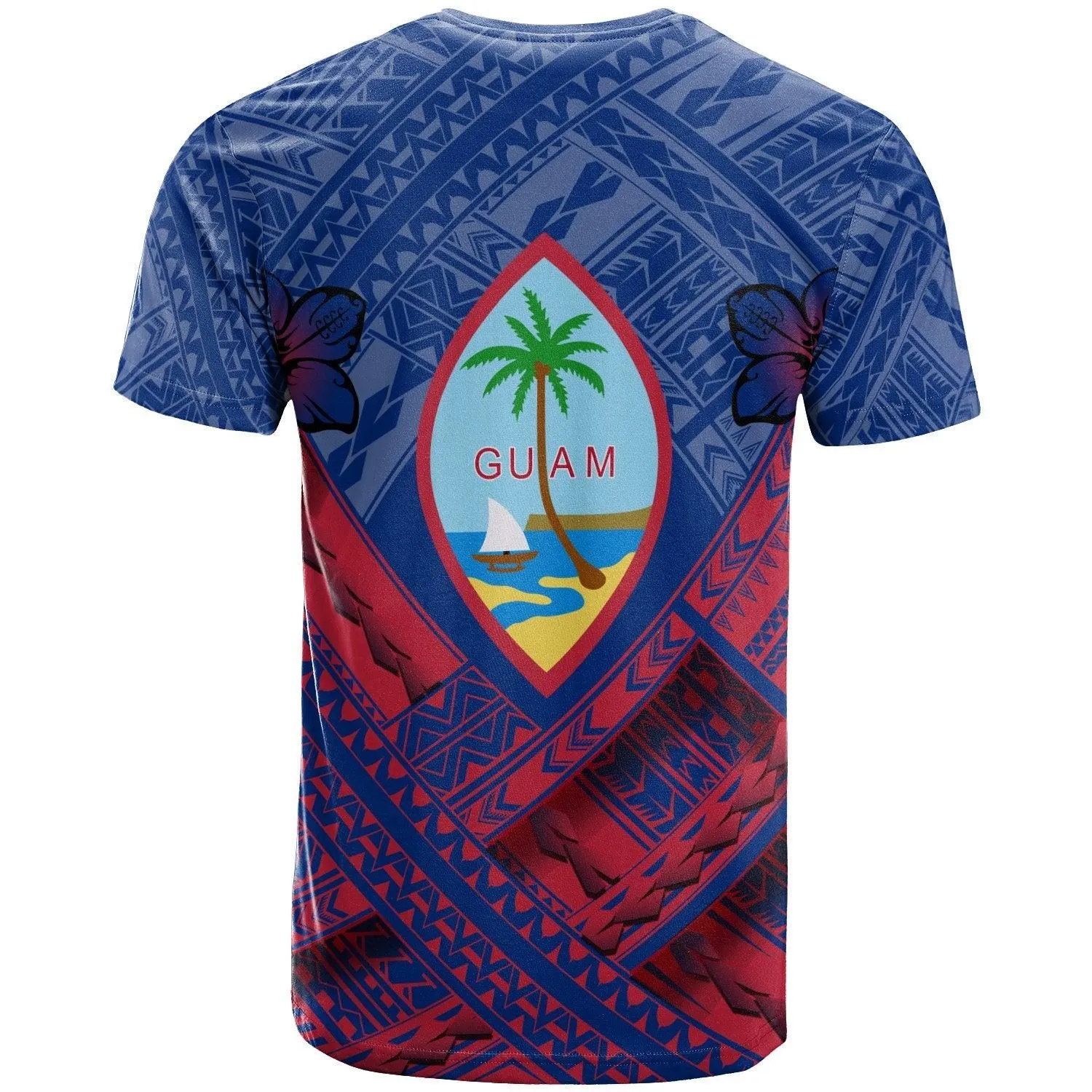 Guam Custom Personalised T-Shirts - Guam Flag Camisole Hibiscus Style