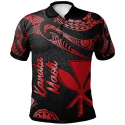 Hawaii Kanaka Maoli Polynesian Polo Shirt - Poly Tattoo Red Version