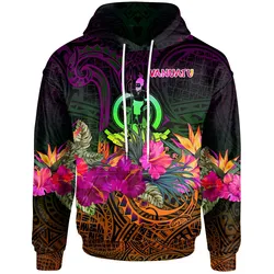 Vanuatu Hoodie - Summer Hibiscus