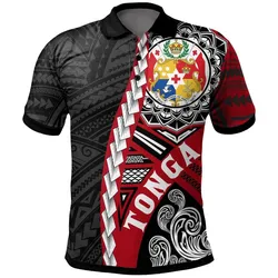Tonga Polynesian Polo Shirt - Wave Tattoo
