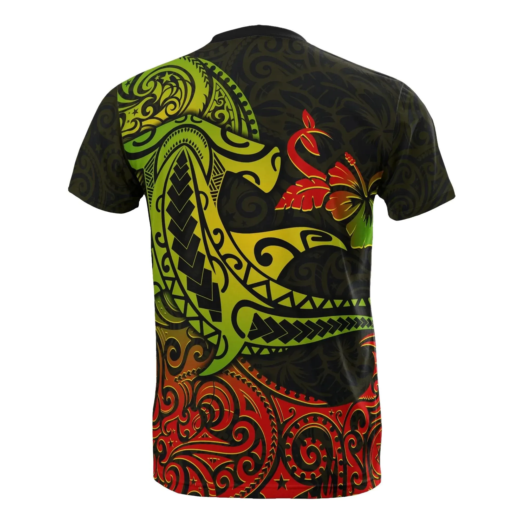 Alohawaii T-Shirt - Tee Hawaii , Polynesian Hammerhead Shark Hibiscus All Over Print BN15