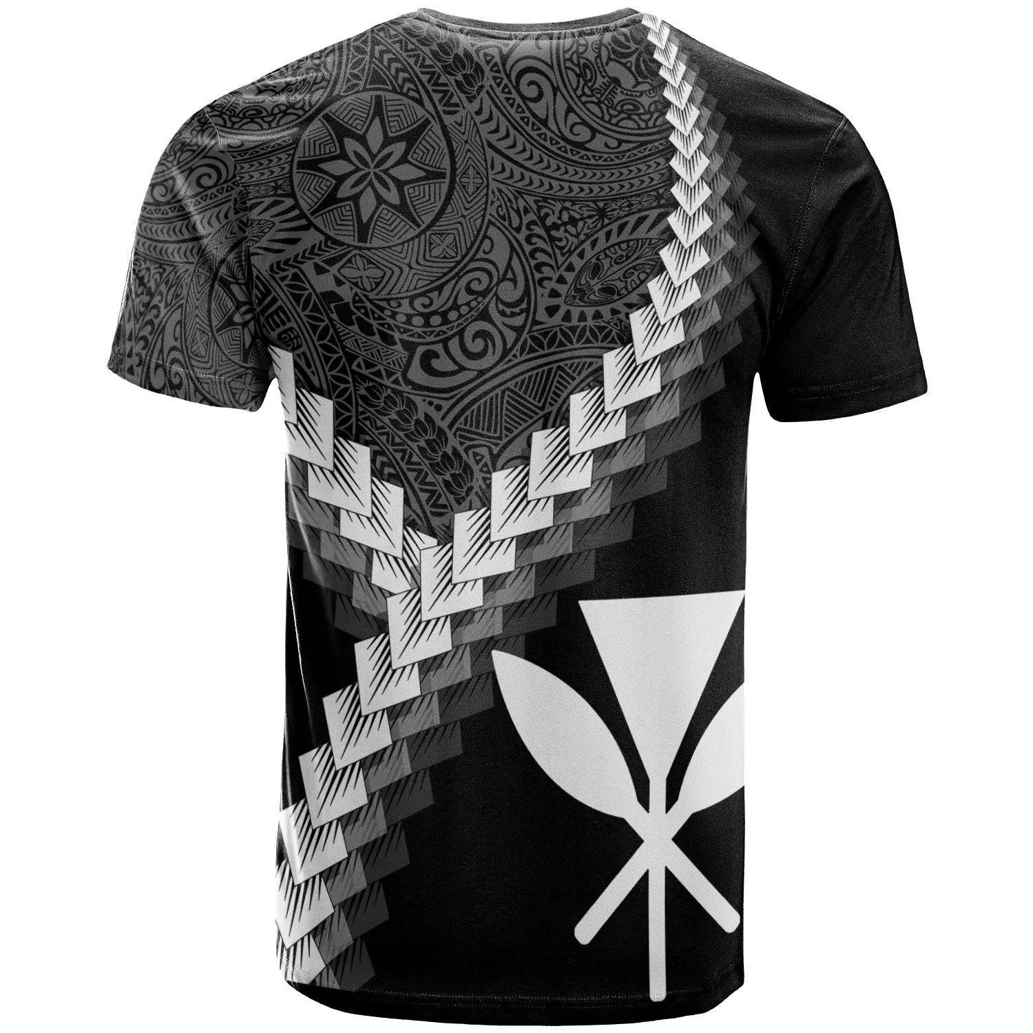 Hawaii Kanaka Maoli T-Shirt - Coat Of Arms With Polynesian Tattoo