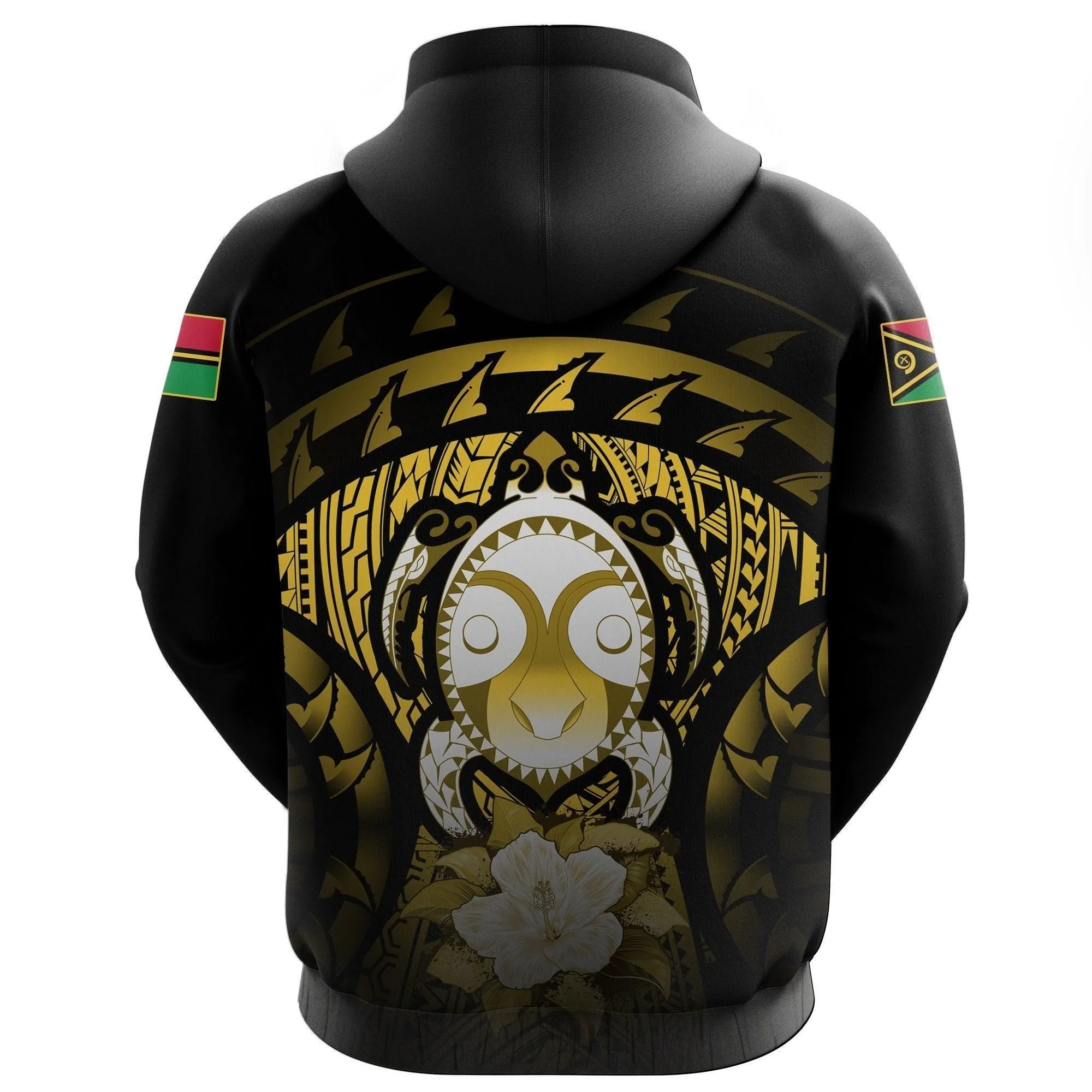 Vanuatu Turtle Hibiscus Pullover Hoodie (Yellow)
