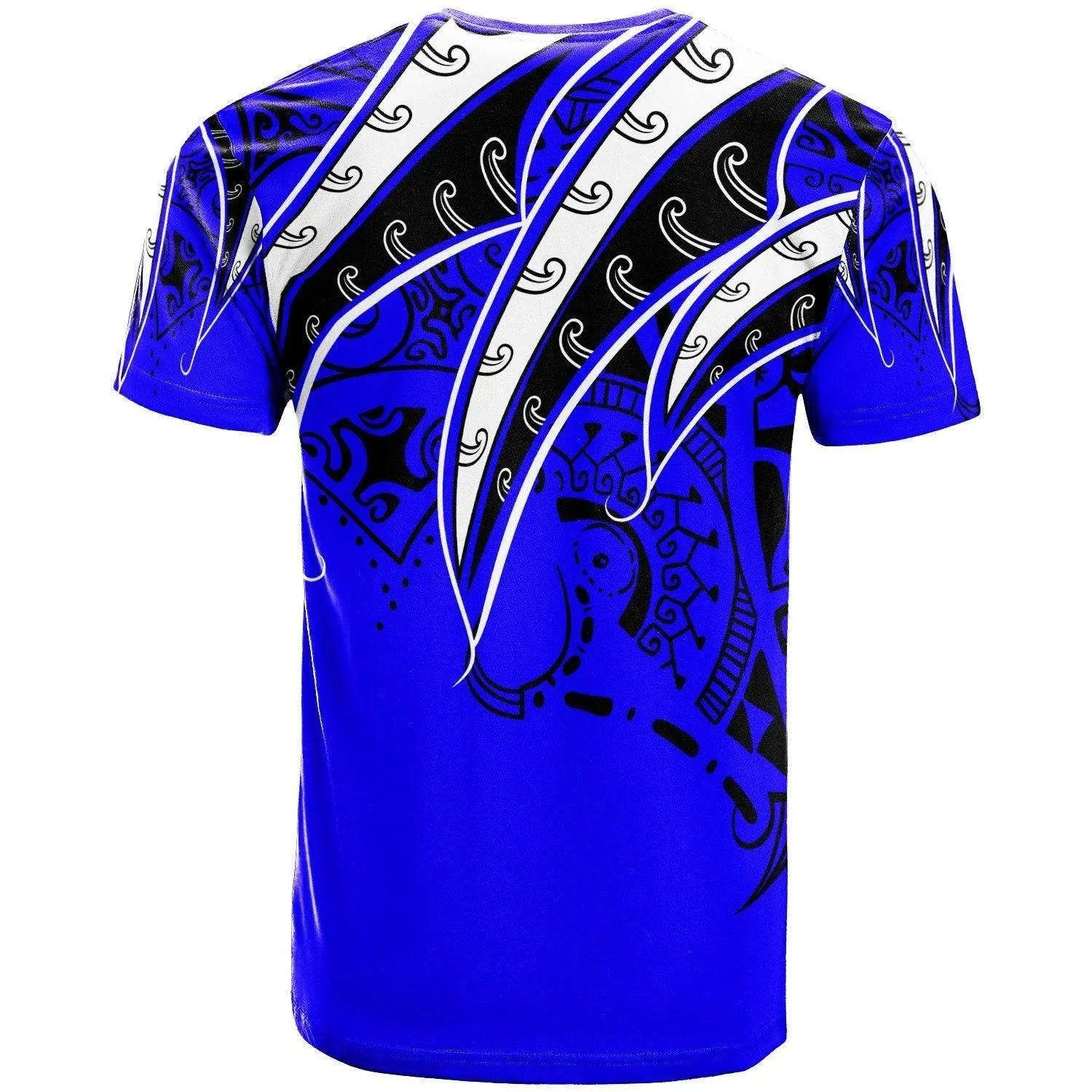 New Caledonia T shirt - Tropical Leaf Blue Color