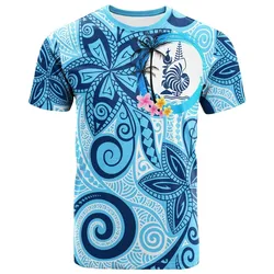 New Caledonia T shirt - Tribal Plumeria Pattern