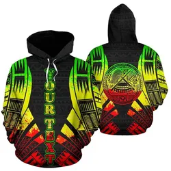 American Samoa All Over Hoodie - Reggae Tattoo Style Custom - Bn01