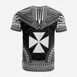 Wallis and Futuna Custom Personalised T shirt - Wallis and Futuna Coat Of Arms Polynesian Chief Tattoo Black Version