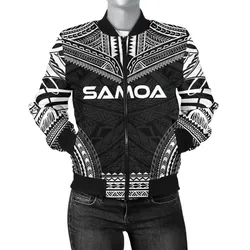 FamilyGaterJacket - Bomber Jacket Samoa Polynesian Chief - Black Version - Bn10