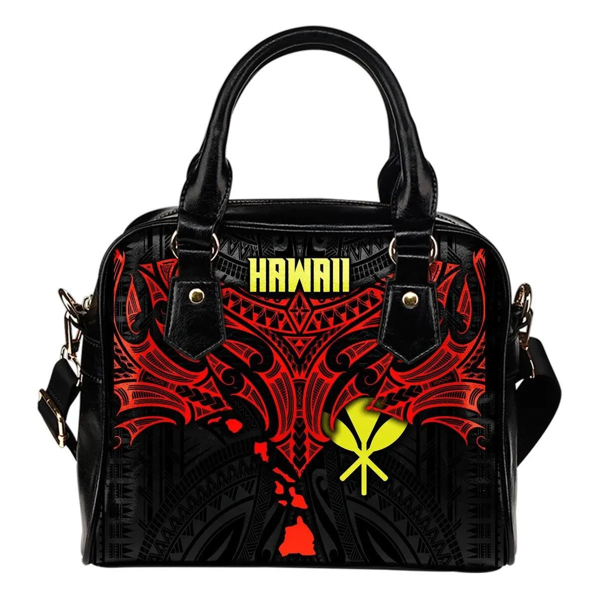 Polynesian Hawaii Shoulder Handbag - Polynesian Whale Tail