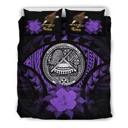 American Samoa Purple Hibiscus Bedding Set A02 Dhc28111440Dd