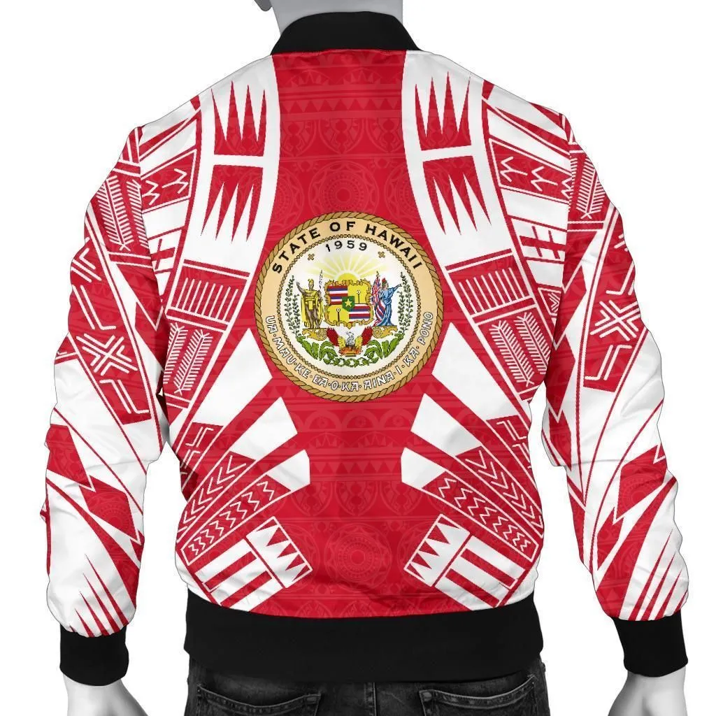 Hawaii Men Bomber Jackets - Polynesian Tattoo Flag