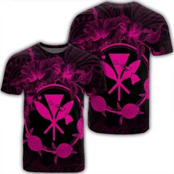Alohawaii Tee - Hawaii Kanaka Turtle Hibiscus Polynesian T-shirt Anthea Style Pink - AH - J4R