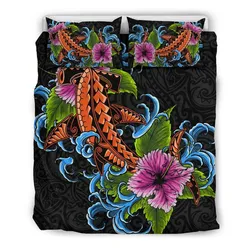 Hawaii Bedding Set Polynesian Shark Hibiscus Bn11 Dhc28111119Dd