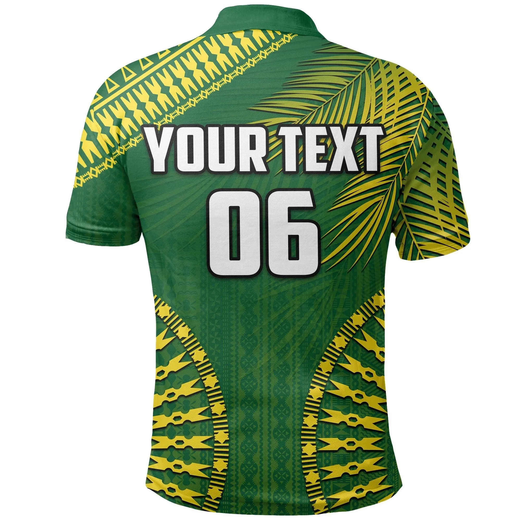 (Custom Personalised And Number) Tailevu Fiji Rugby Polo Shirt LT6