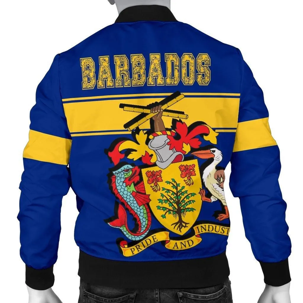 Barbados Version Coat of Arms Mens Bomber Jacket