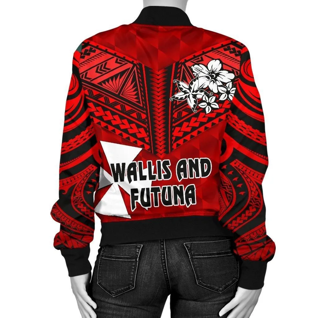 Wallis and Futuna Rugby Womens Bomber Jacket Sporty Vibes