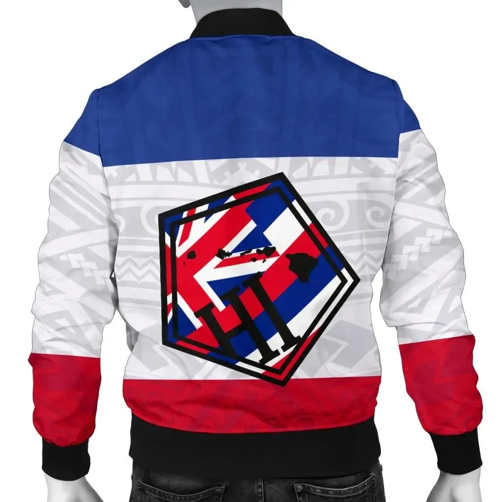 FamilyGater Jacket - Hawaii Flag Polynesian Men's Bomber Jacket - AH J4