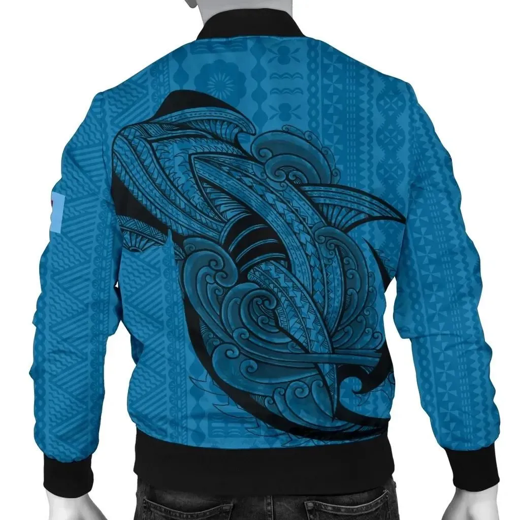 Alohawaii Jacket - Bomber Jacket Fiji Shark Coat Of Arms TH4
