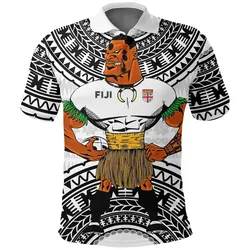 Fiji Polo Shirt Fiji Tapa Rugby A7