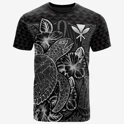 Hawaii Polynesian anaka Maoli Turtle Hibiscus Black Unisex 3D T-Shirt All Over Print HNALD