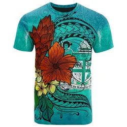 Fiji T-Shirt - Tropical Flowers Style