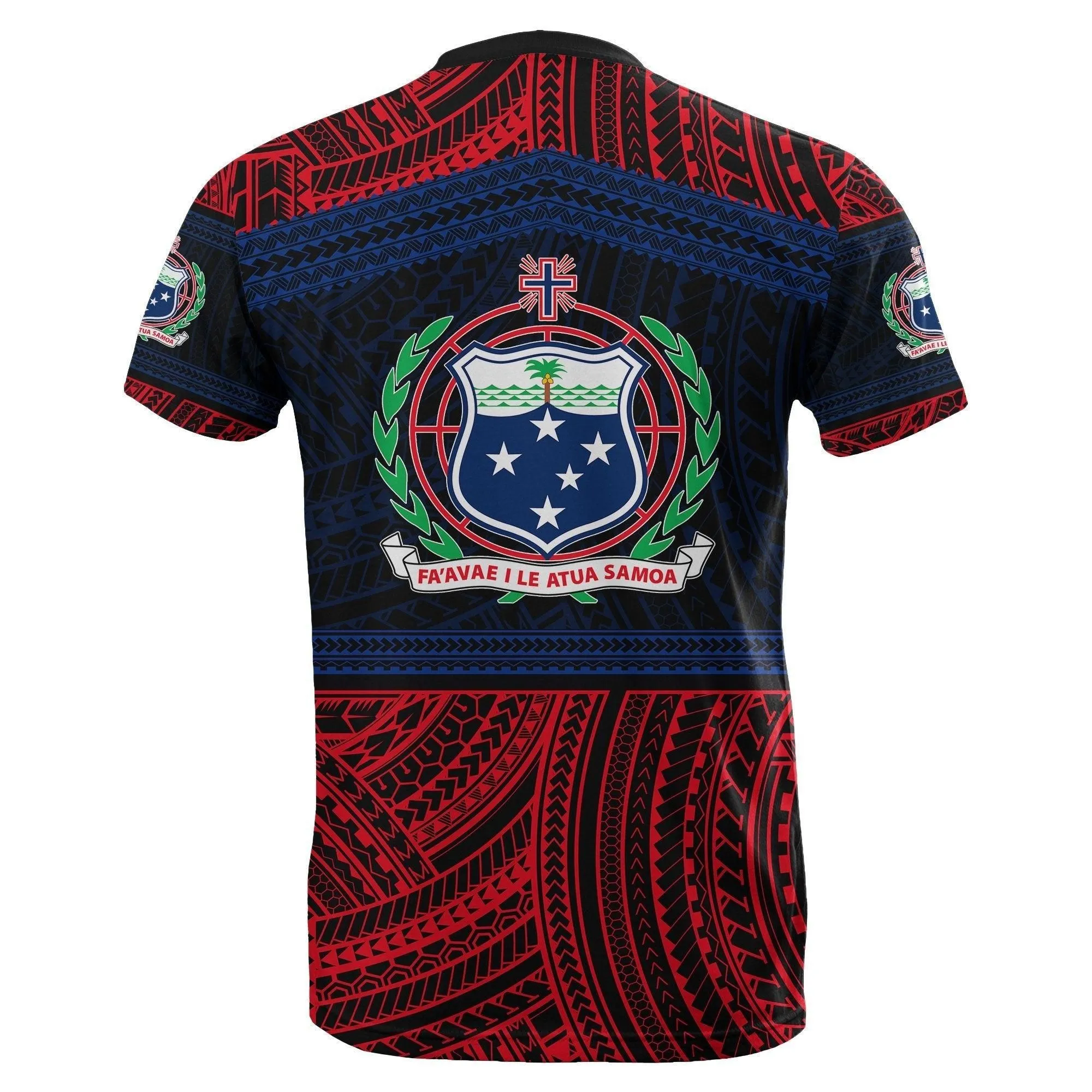 Samoa Rugby Polynesian Patterns T shirt Red