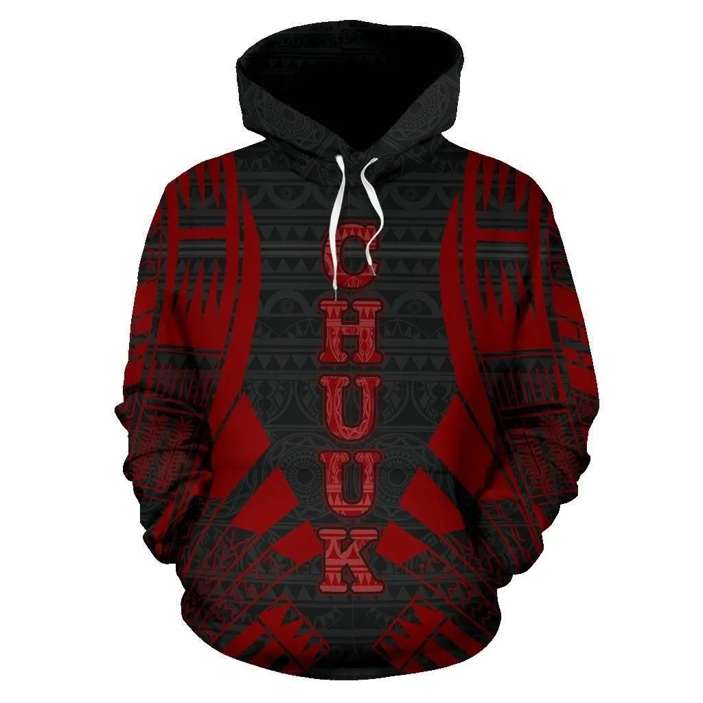 Chuuk All Over Hoodie - Red Tattoo Style