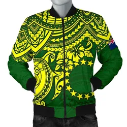 Cook Islands Polynesian \bBomber Jacket (Men)  - \bPolynesian Turtle - BN15