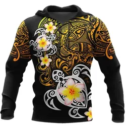 Amazing Polynesian Tattoo Turtle Unisex Hoodie Bt08