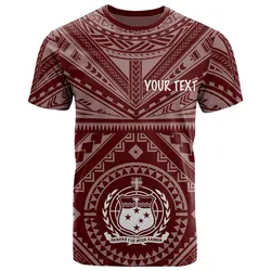 Samoa Personalised T shirt - Samoa Seal In Polynesian Tattoo Style Red