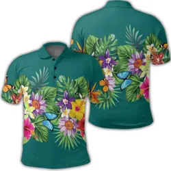 Alohawaii Shirt - Hawaiian Tropical Strelitzia Plumeria Orchids Hibiscus Polynesian Polo Shirt - AH - JR