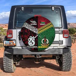 Vanuatu And New Zealand Spare Tire Cover Together - Red LT8