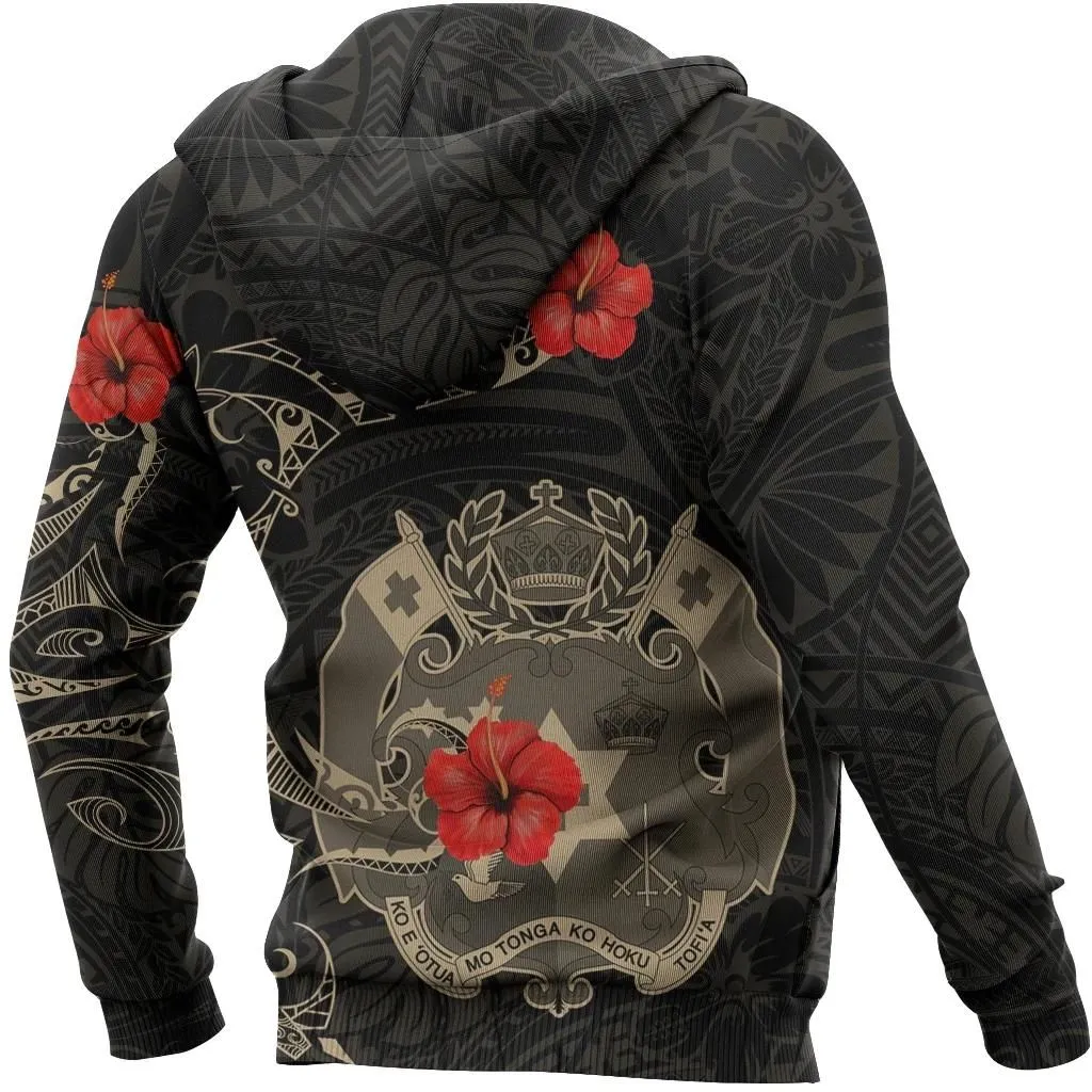 Alohawaii Clothing - Hoodie Tonga Hibiscus Tattoo Style A7