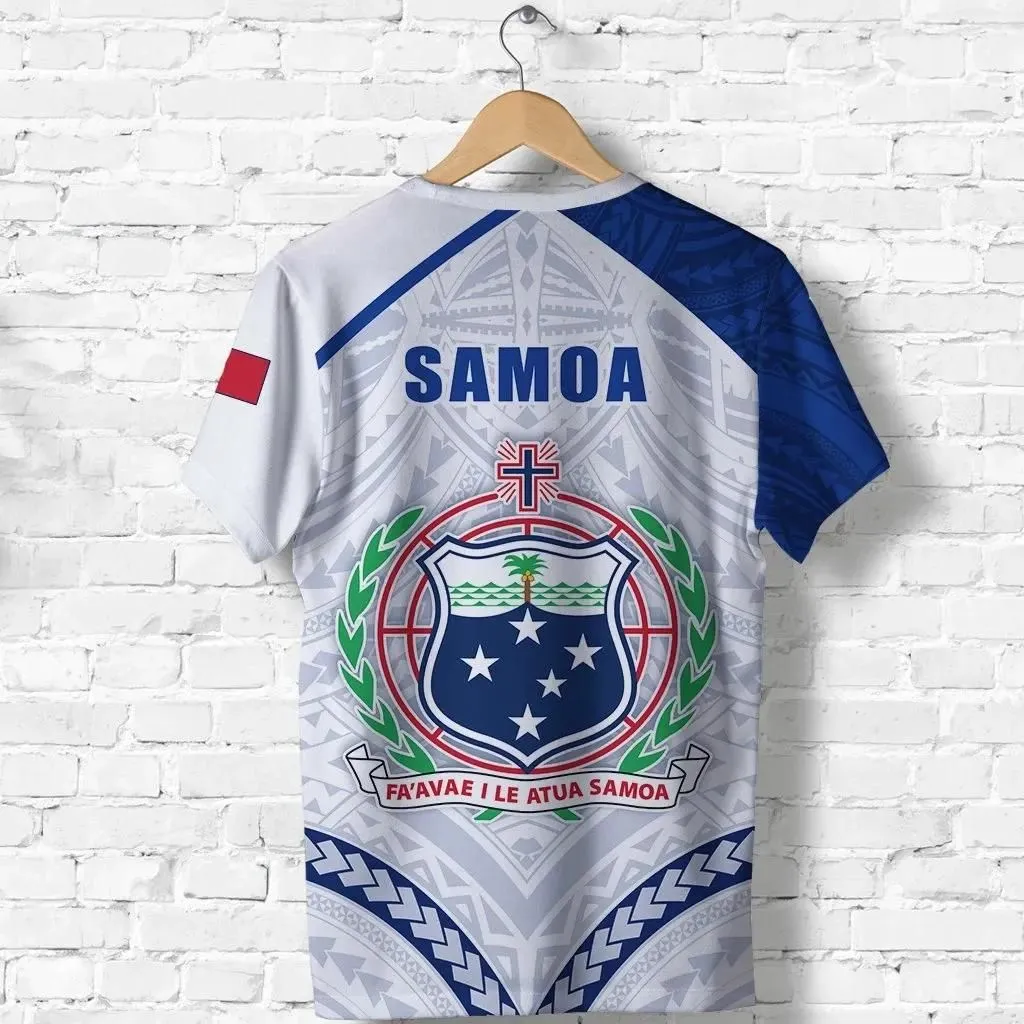 Samoa Rugby T Shirt Samoa Forever White K13