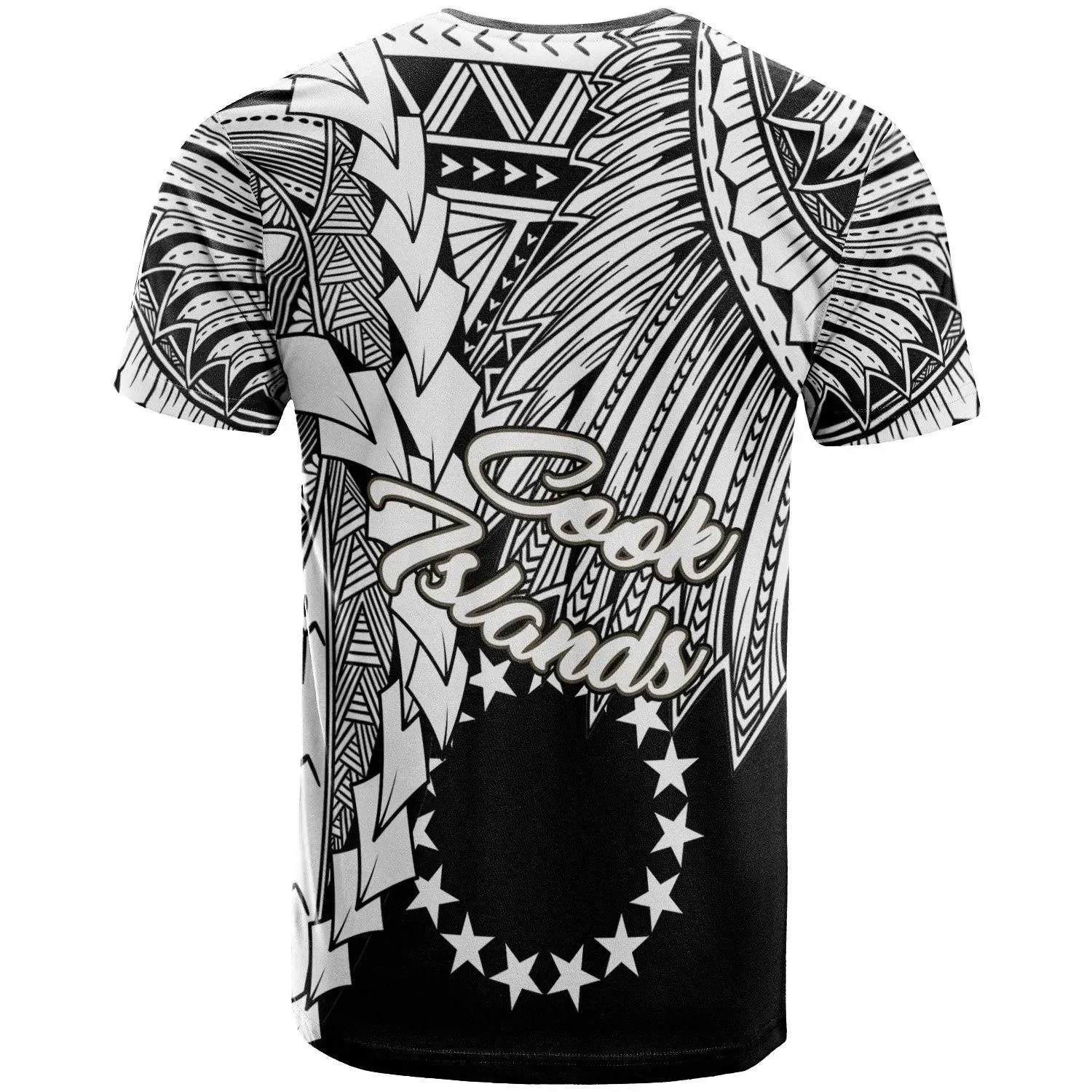 Alohawaii T-Shirt - Tee Cook Islands Polynesian Custom Personalised - Tribal Wave Tattoo White - BN12