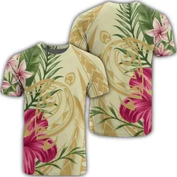 Alohawaii Tee - Hawaii Polynesian Turtle Tropical Hibiscus Plumeria T-shirt Beige - AH - J4R
