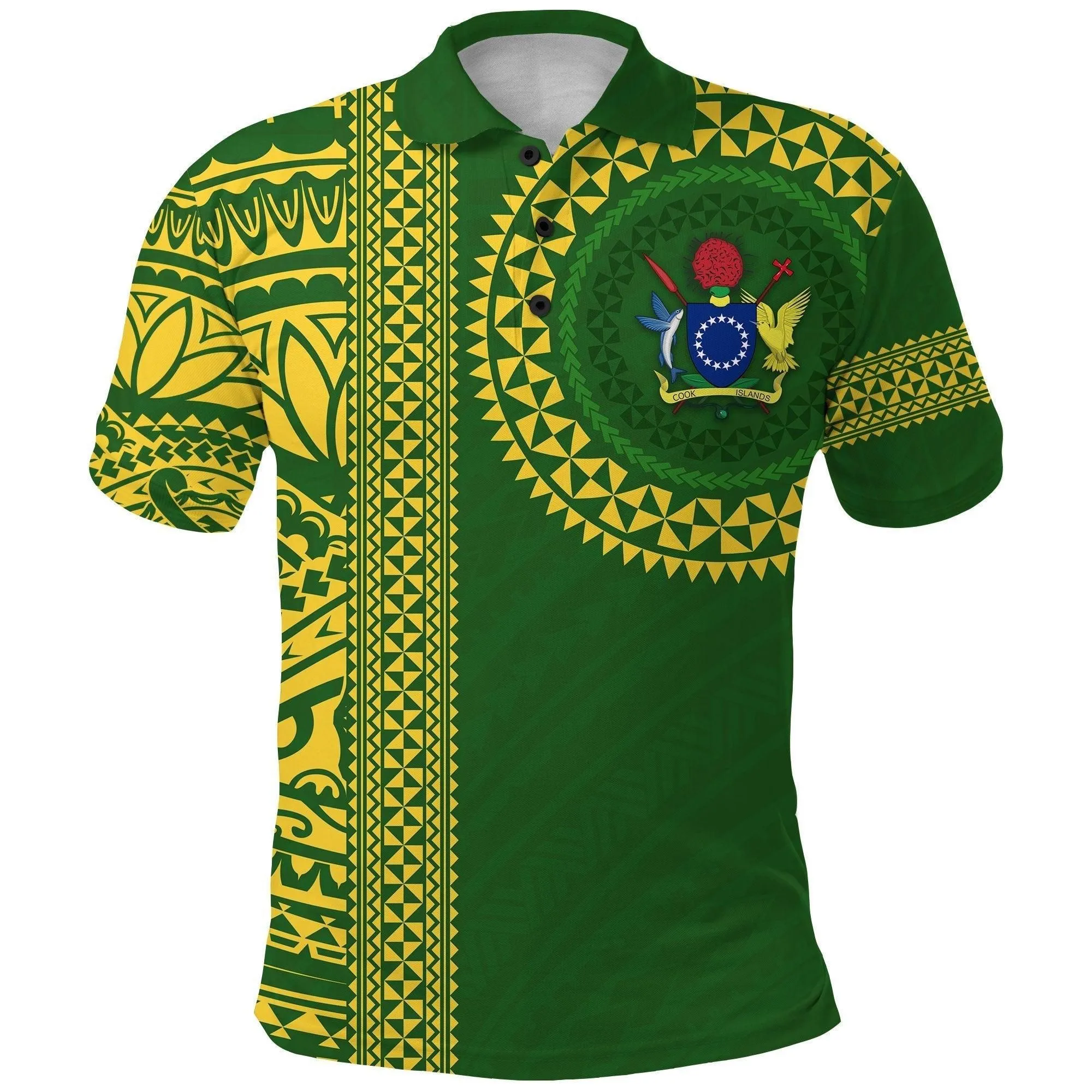 (Custom Personalised) Cook Islands Rugby Polo Shirt Notable - Custom Text and Number