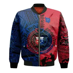 Samoa Independence Day Bomber Jacket Military Polynesian Pattern LT9