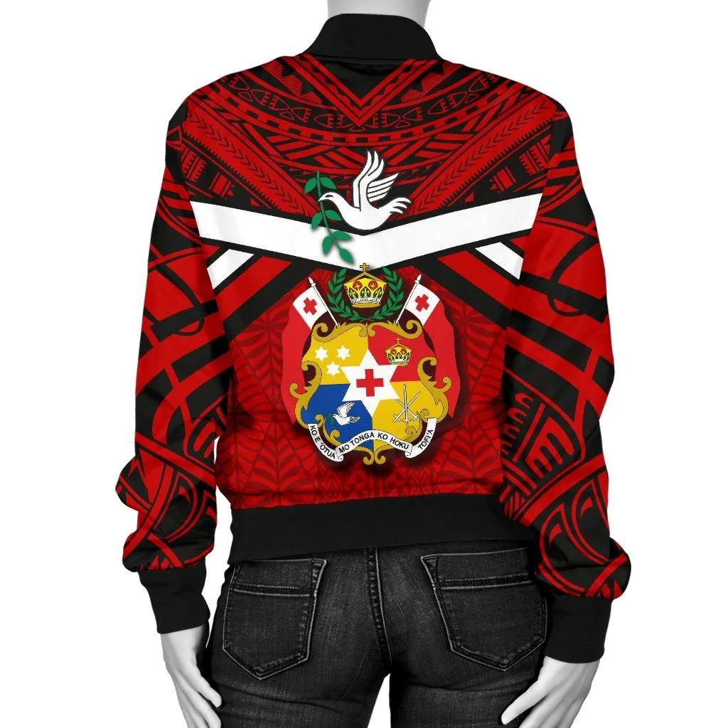 Tonga Rugby Women Bomber Jacket - Mate Maa Tonga
