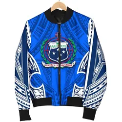 Samoa Polynesian Mens Bomber Jacket - Samoan Pattern With Seal