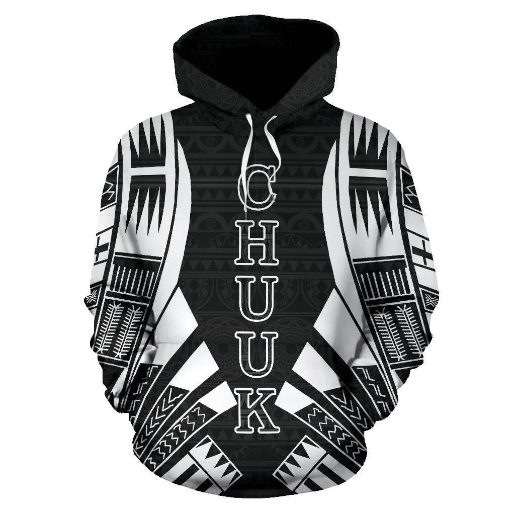 Chuuk All Over Hoodie - Black Tattoo Style