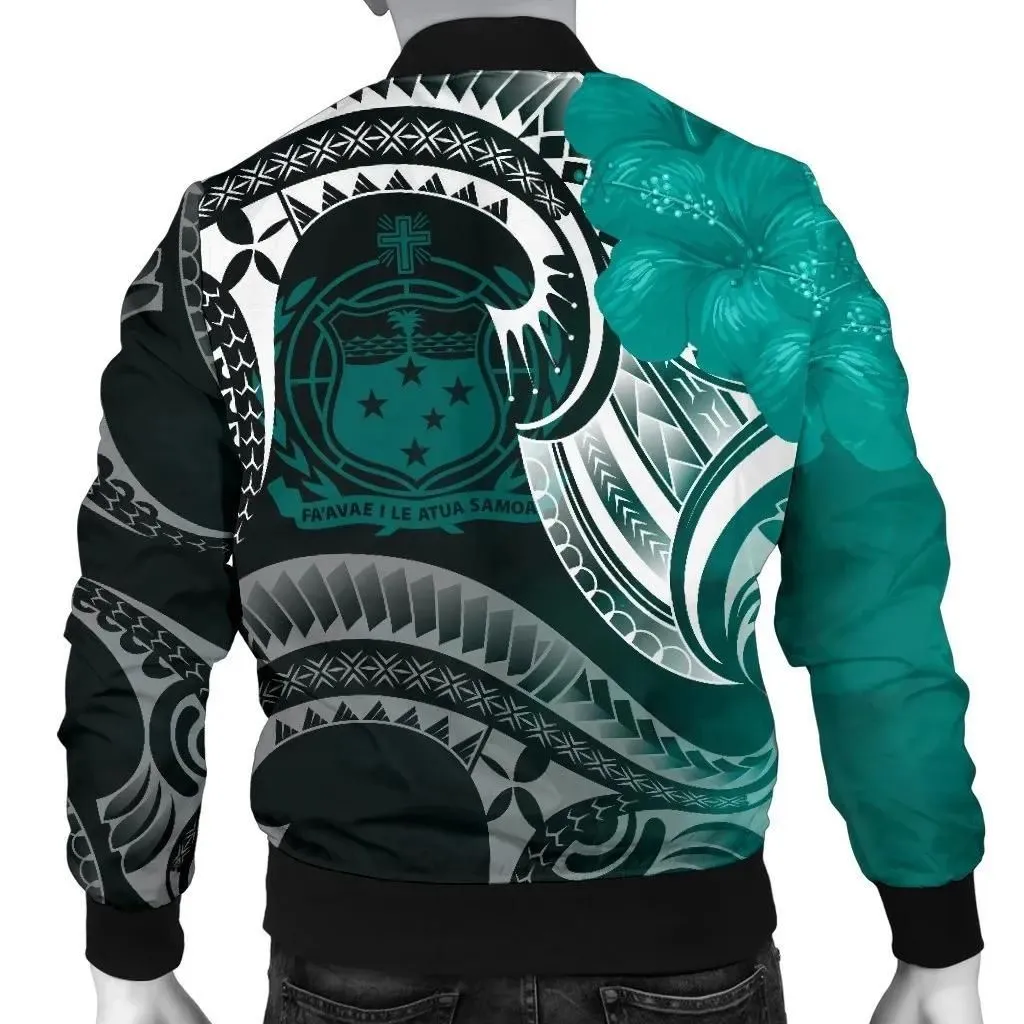 FamilyGater Jacket - Bomber Jacket Samoa - Samoa Seal Wave Style (Green) - BN18