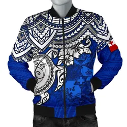 FamilyGater Jacket - Bomber Jacket Tonga Polynesian \b - Blue Turtle - BN15