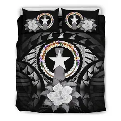 Northern Mariana Islands Gray Hibiscus Bedding Set A02 Dhc28111457Dd