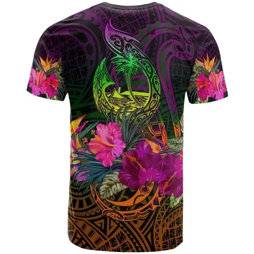 Guam Polynesian T shirt - Summer Hibiscus