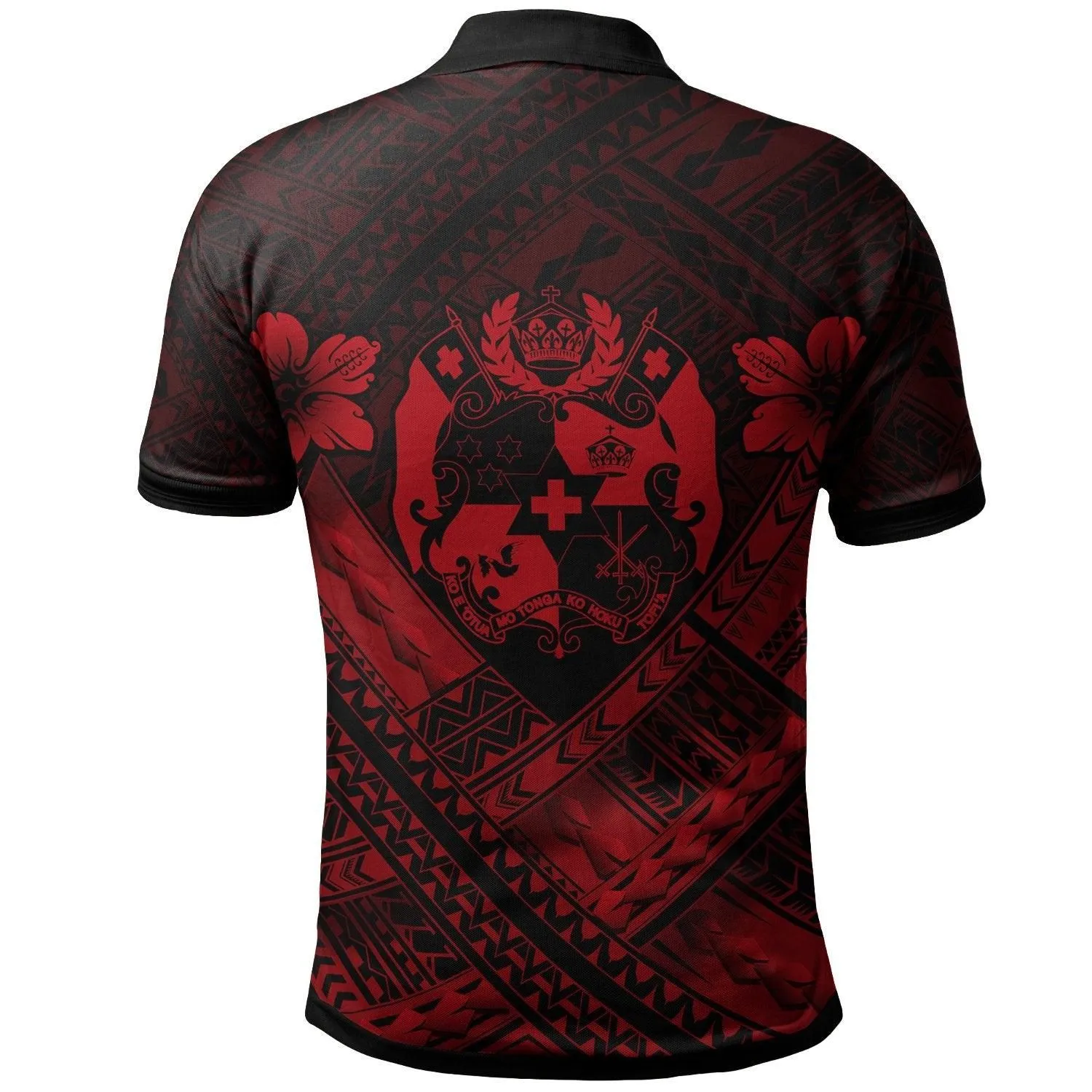 Tonga Polynesian  Polo Shirts - Tonga Red Seal Camisole Hibiscus Style