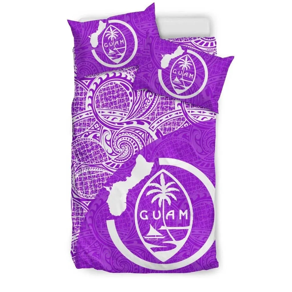 FamilyGater Bedding Set - Cover and Pillow Cases Guam Coat Of Arm Map Polynesian 07 Th9