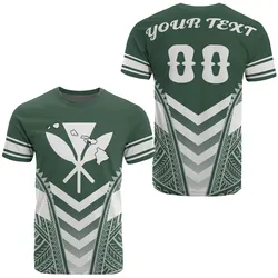 Hawaii Kanaka Map Football Polynesian T Shirt Green Maris Style Ah J3 Hawaiian Shorts Beach Short Sleeve