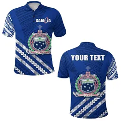 (Custom Personalised) Samoa Rugby Polo Shirt Go The Manu