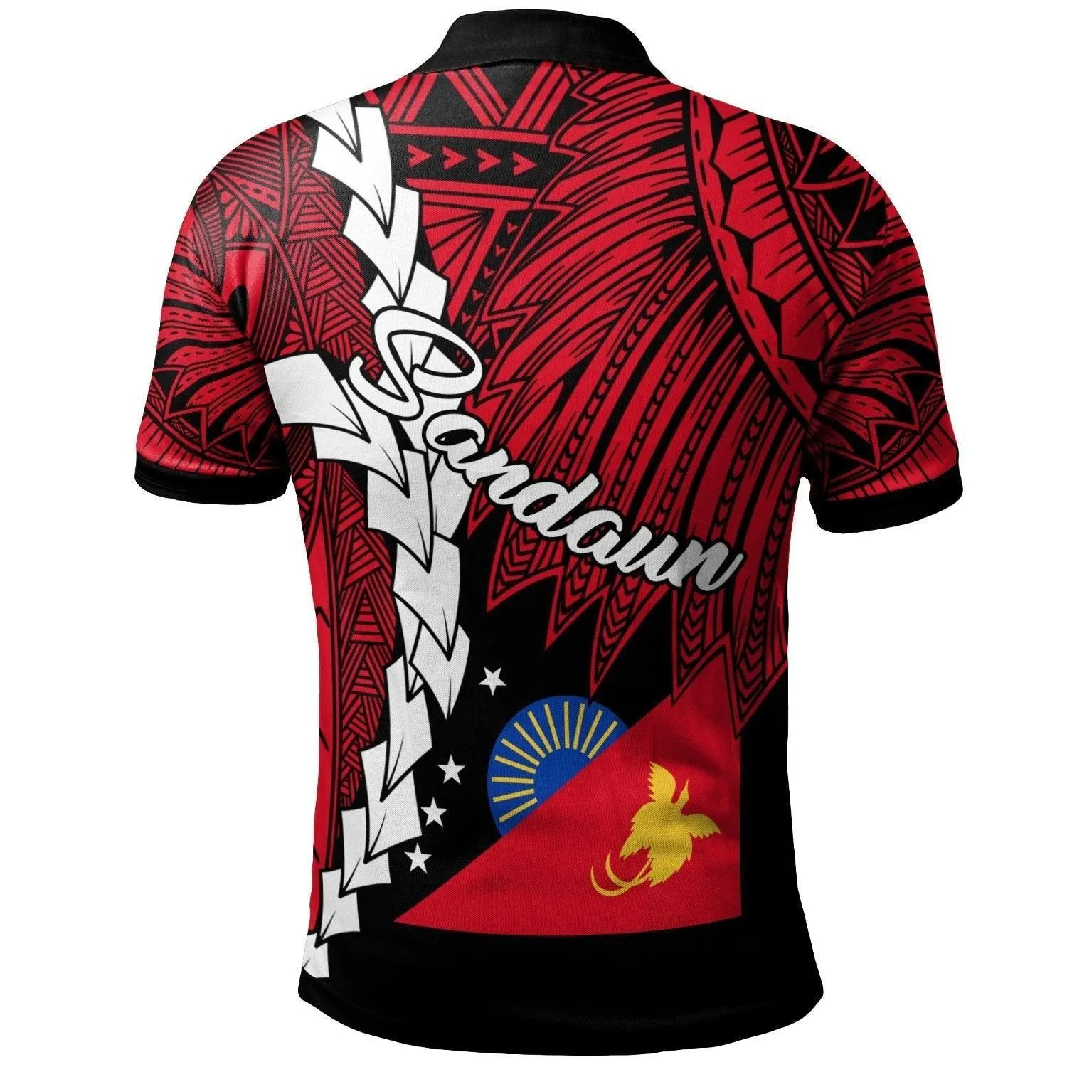 Papua New Guinea Sandaun Province Polynesian Polo Shirt - Tribal Wave Tattoo